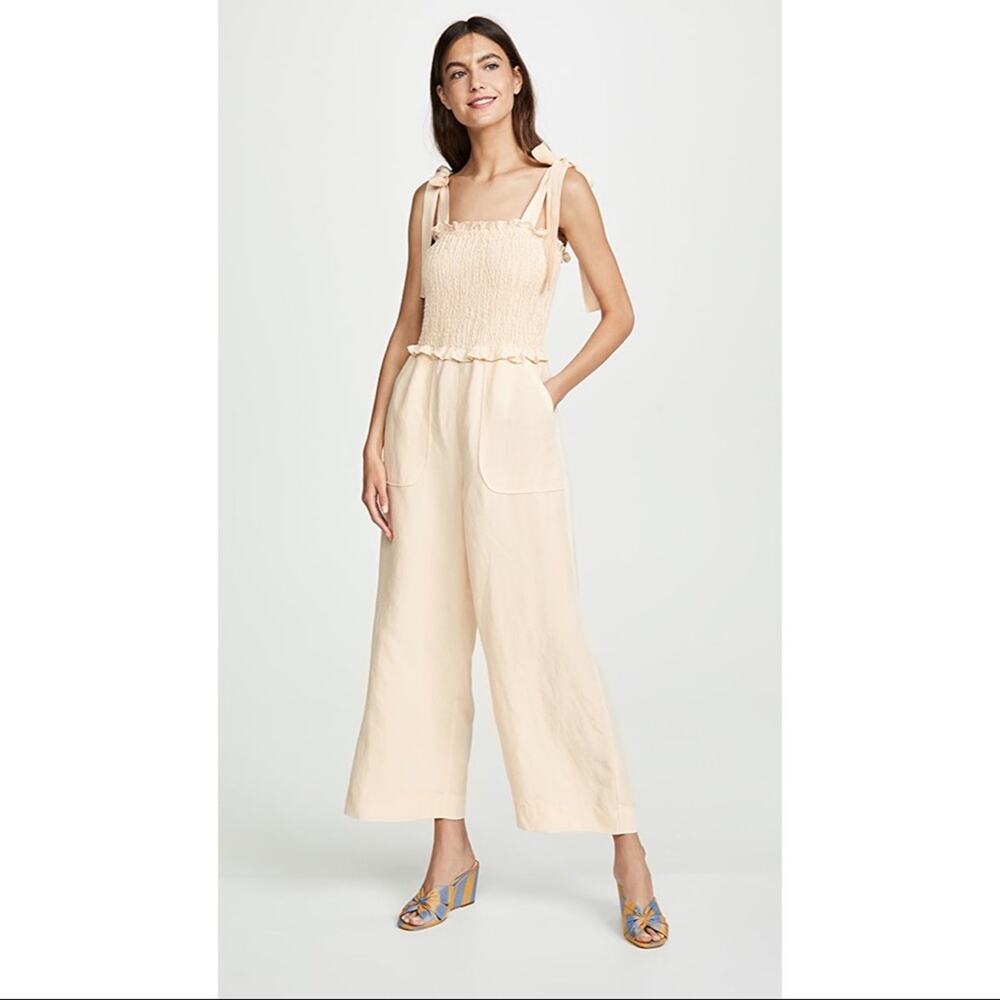 Rebecca Taylor Linen Smock Jumpsuit